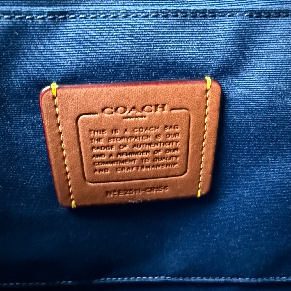 Coach Georgia Satchel Bag Deep blue free unbranded chain CR156 price is firm - Picture 8 of 16